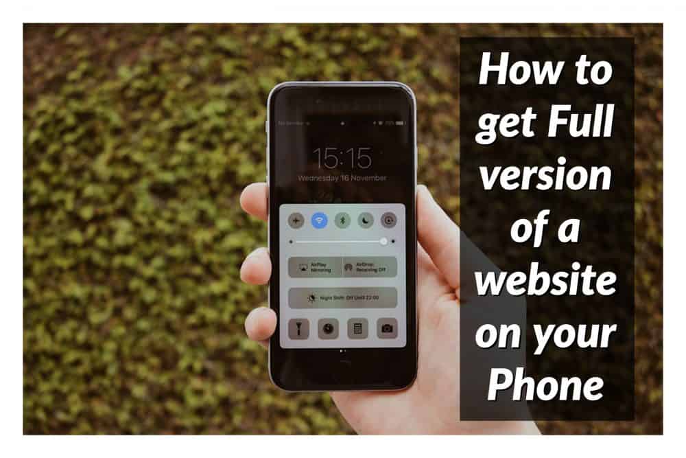 Get Full Version of website on Mobile