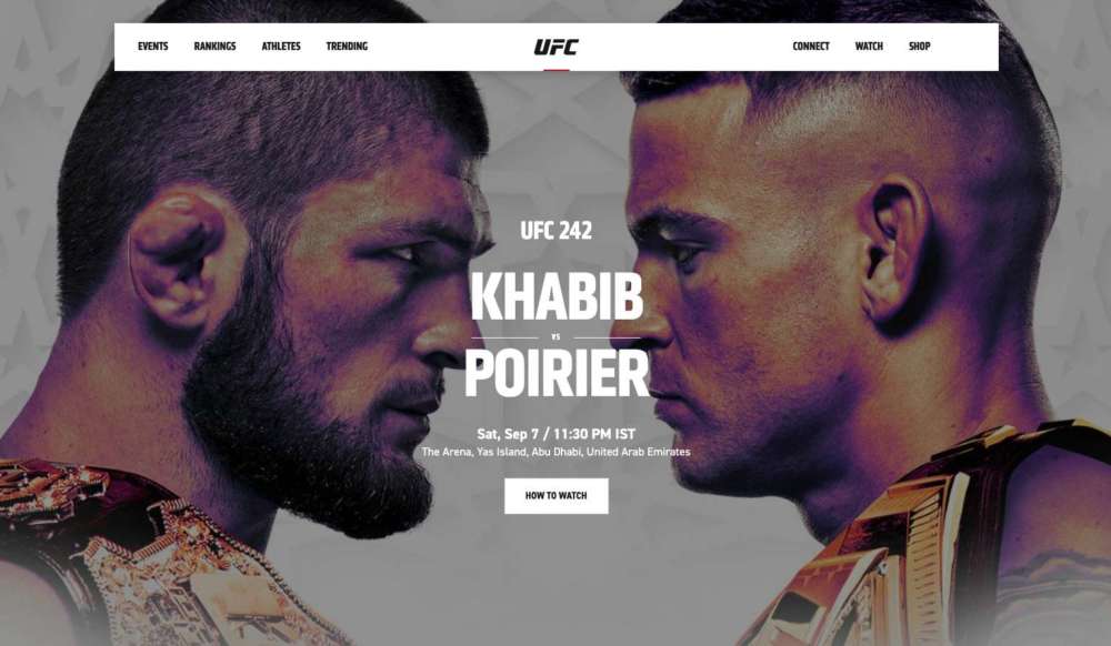 Khabib vs Poirier UFC242
