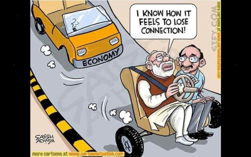 Cartoon on Economy, Saffron Lungi