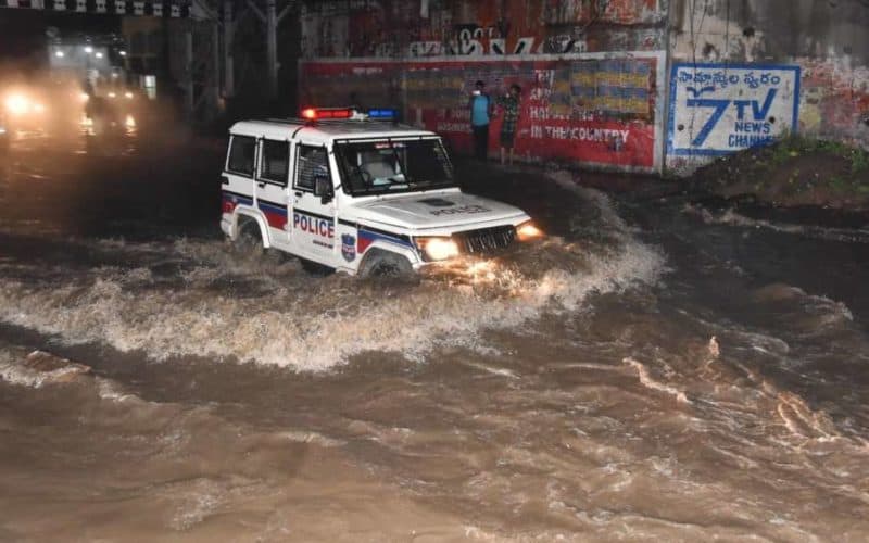 Hyderabad: City witnesses heavy rains, trees uprooted