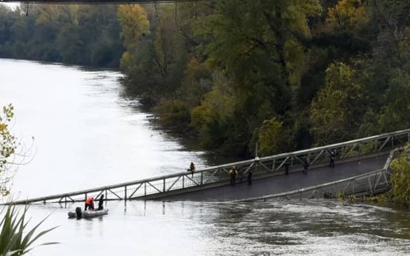Girl dies, several feared missing in French bridge collapse