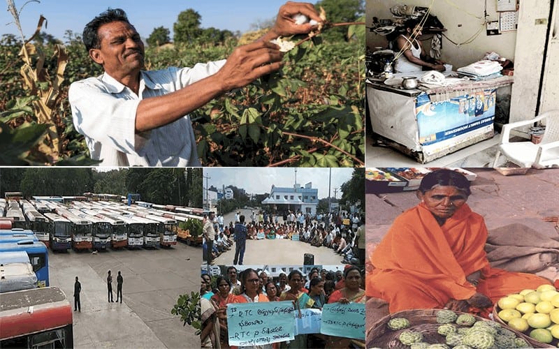 Striking employees of RTC switch over to alternative occupations
