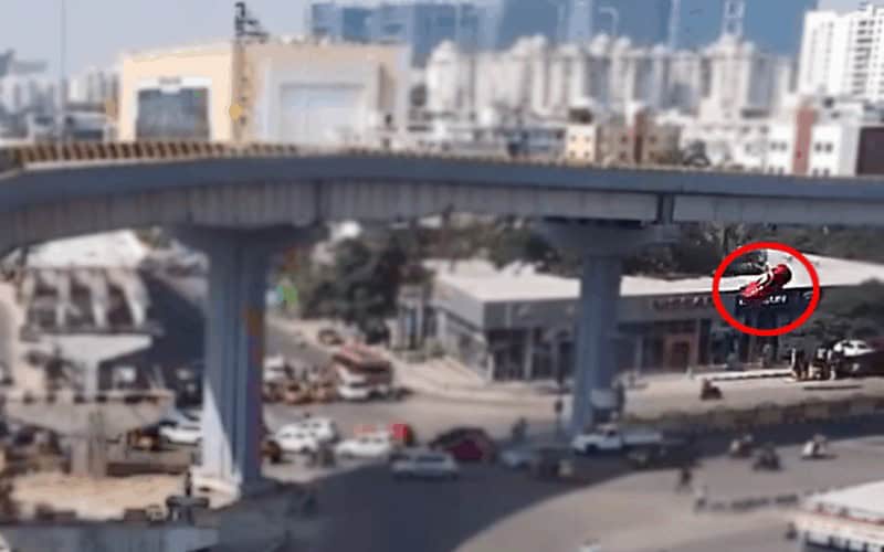 1 die, 6 hurt as car crashes down from Gachibowli flyover