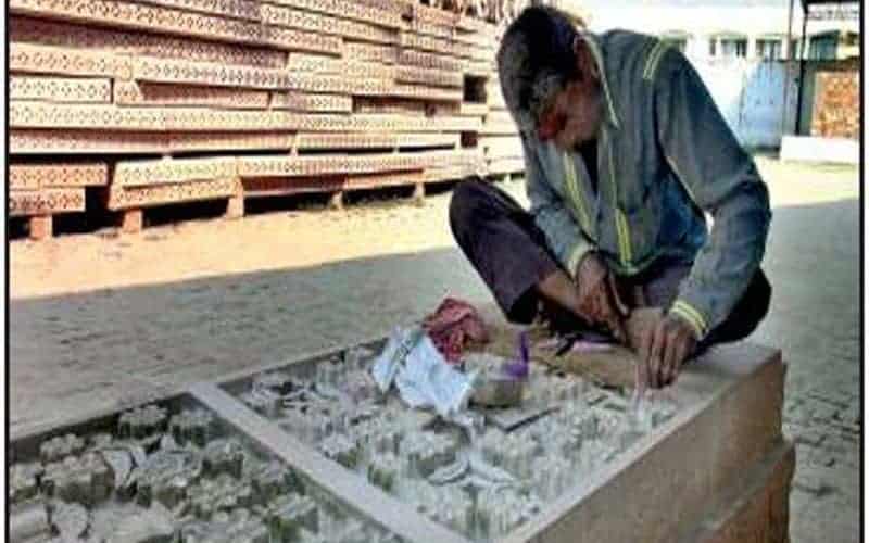Stone carving stops at Karsevakpuram in Ayodhya