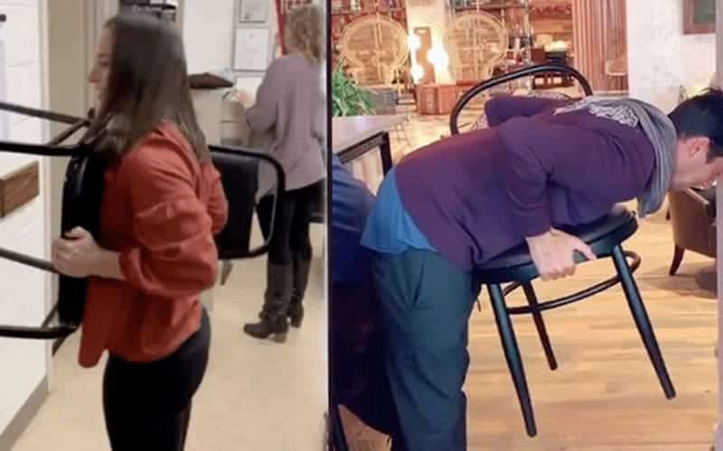 #ChairChallenge that only women can do goes viral on TikTok