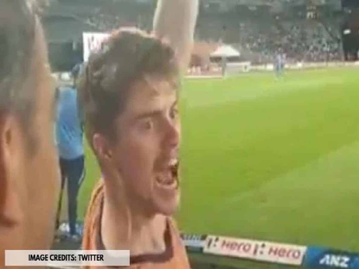 New Zealand fan chants 'Bharat Mata Ki Jai'