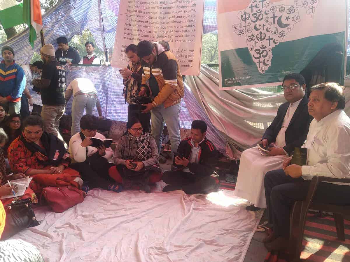 Gita, Bible & Quran Recited in Inter-Faith ceremony at Shaheen Bagh