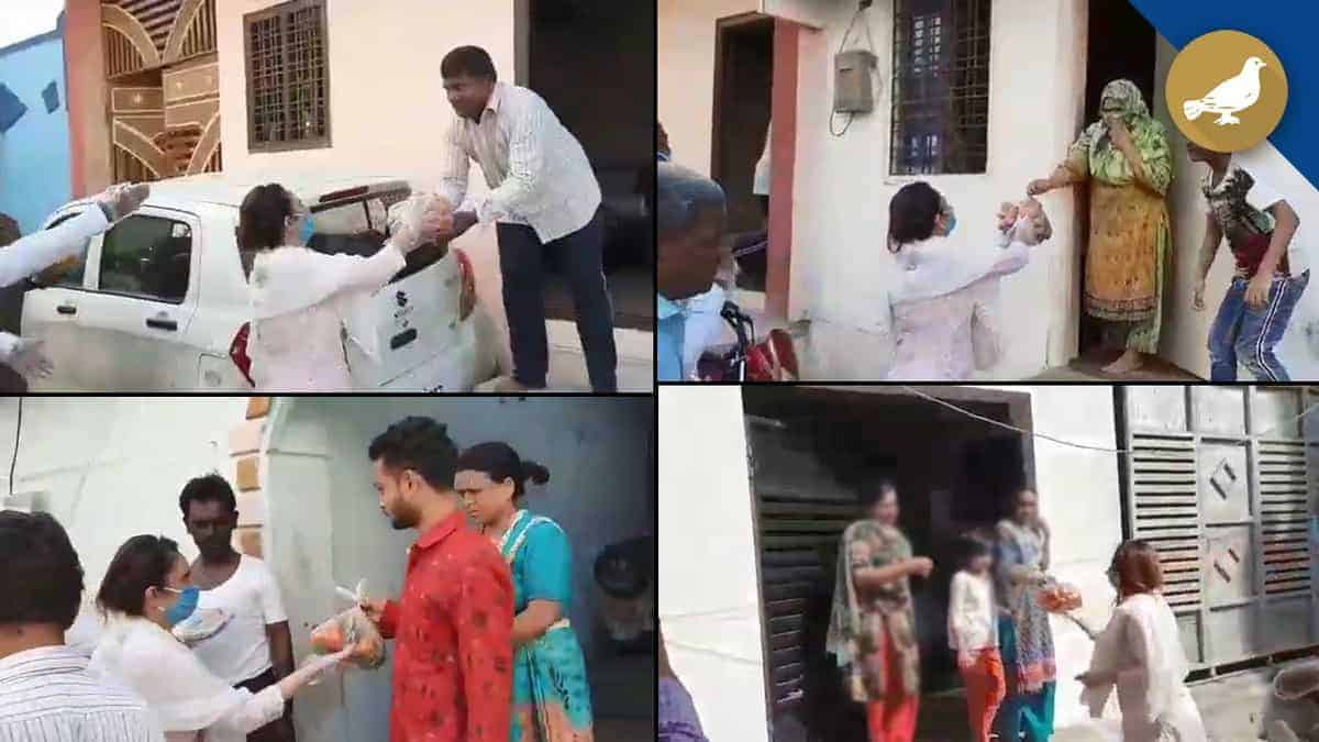 COVID times: People are spot distributing food