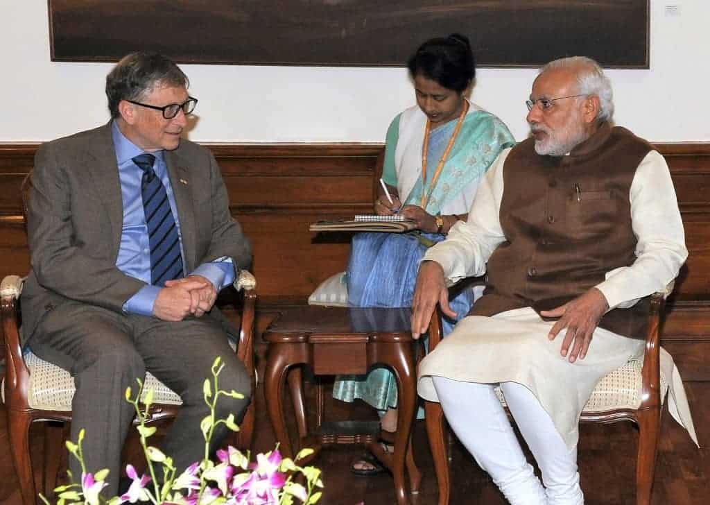 Narendra Modi with Bill Gates