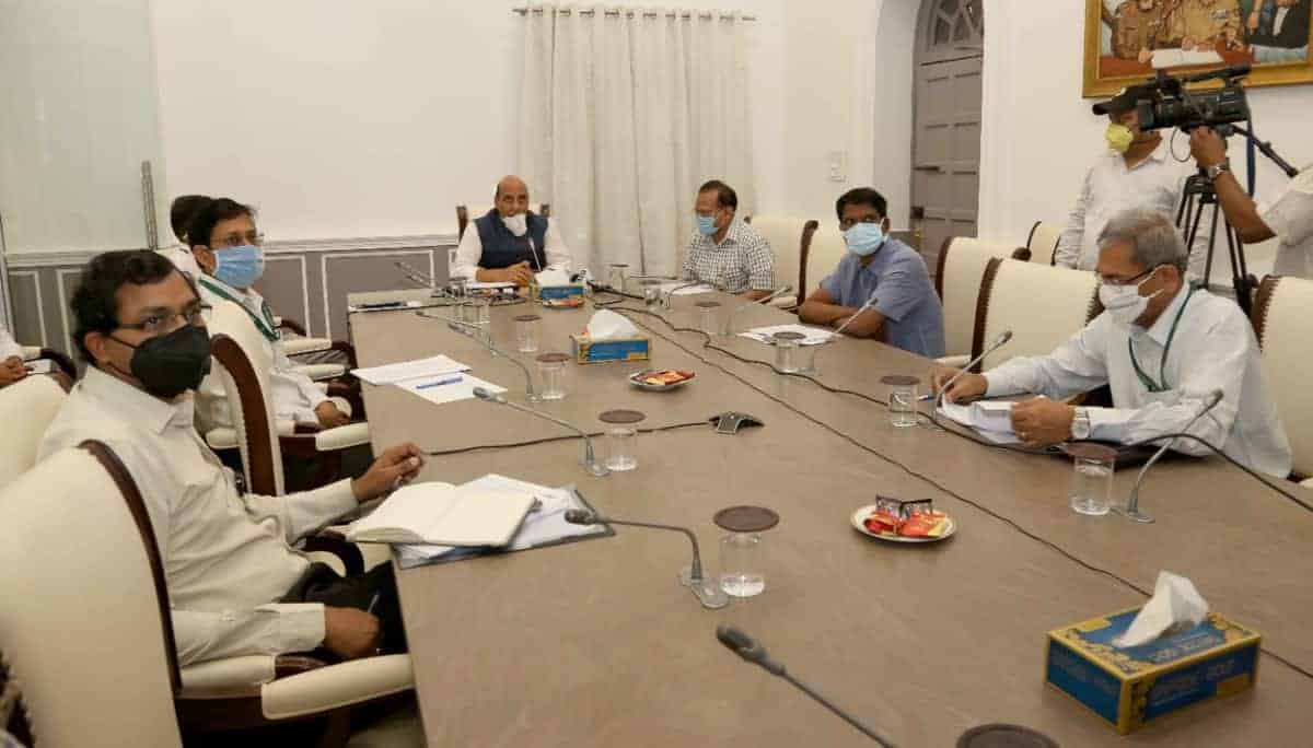 Rajnath reviews contribution of DPSUs, OFB to fight COVID-19