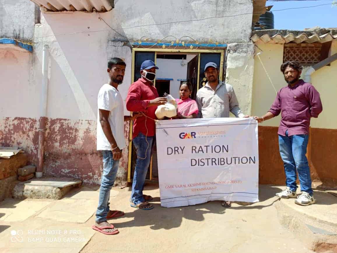 Hyderabad airport distributes dry ration kits to needy