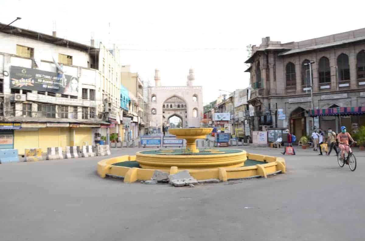 Hyderabad: Most of shops at Charminar remain closed