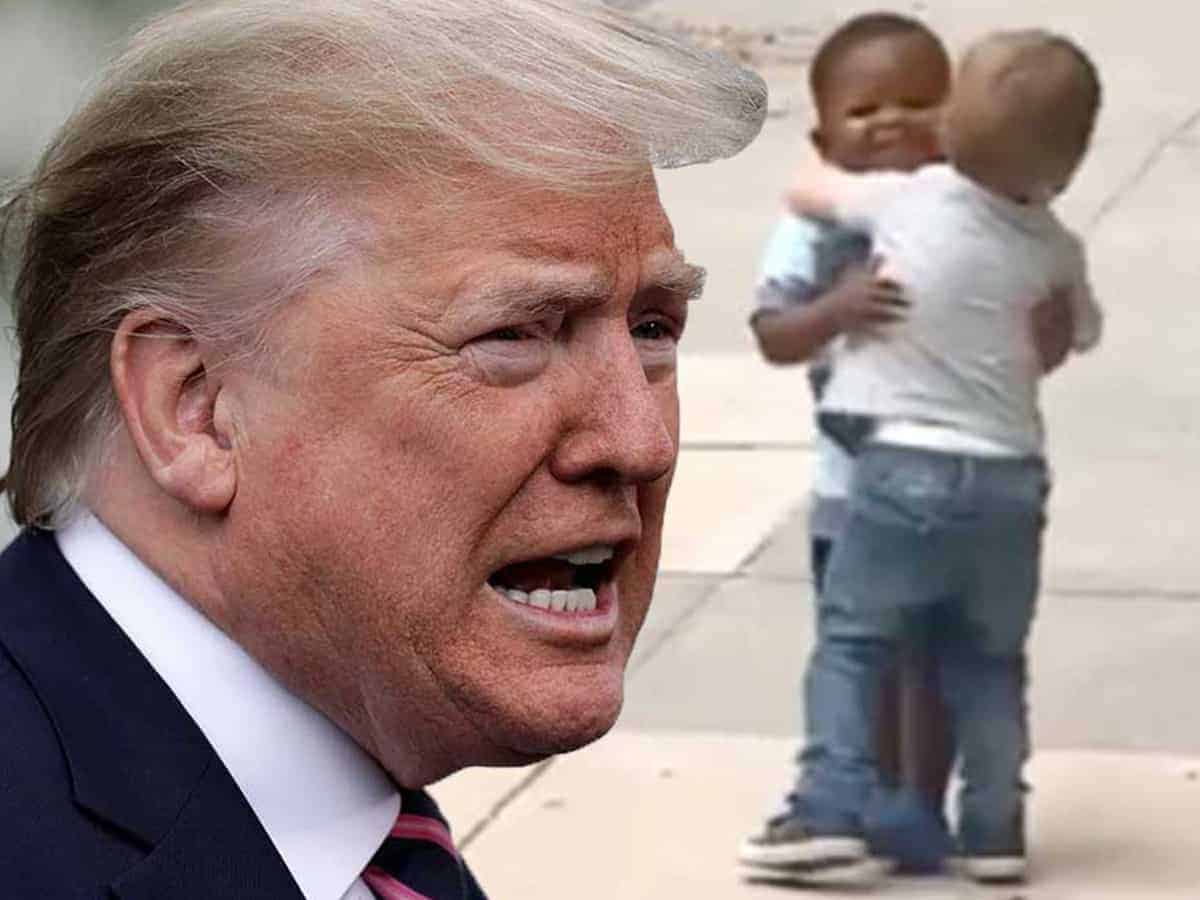 Twitter flags Trump's tweet of doctored 'racist baby' video