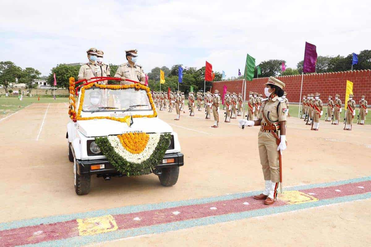 Masks on, RPF women officers March at Moula Ali