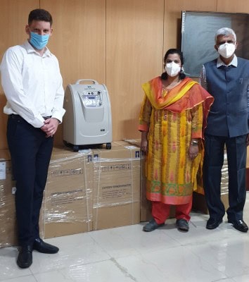 B'luru Israeli consulate donates oxygen concentrators to fight Covid