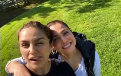 Lara Dutta and Huma Qureshi get goofy on 'BellBottom' set