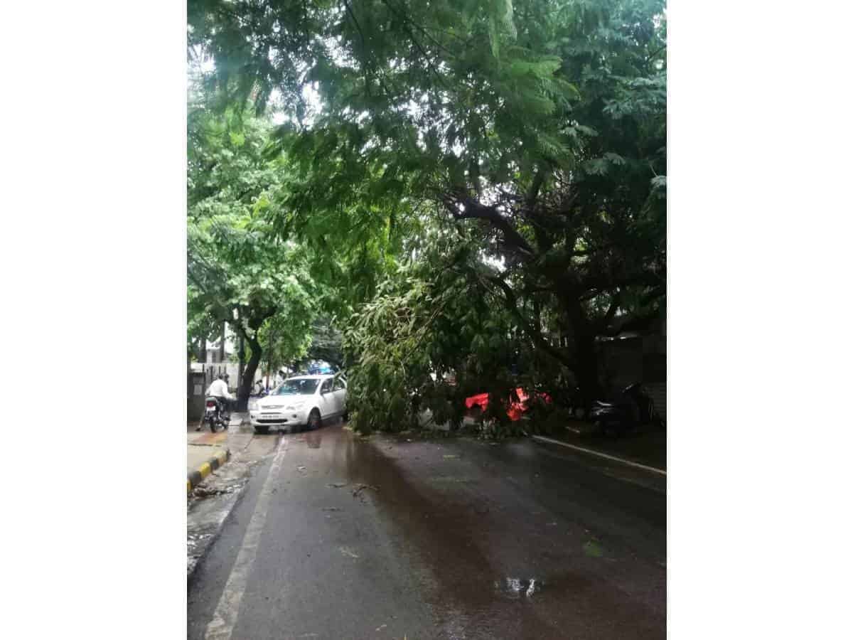 Heavy rain in Hyderabad on first day of Eid