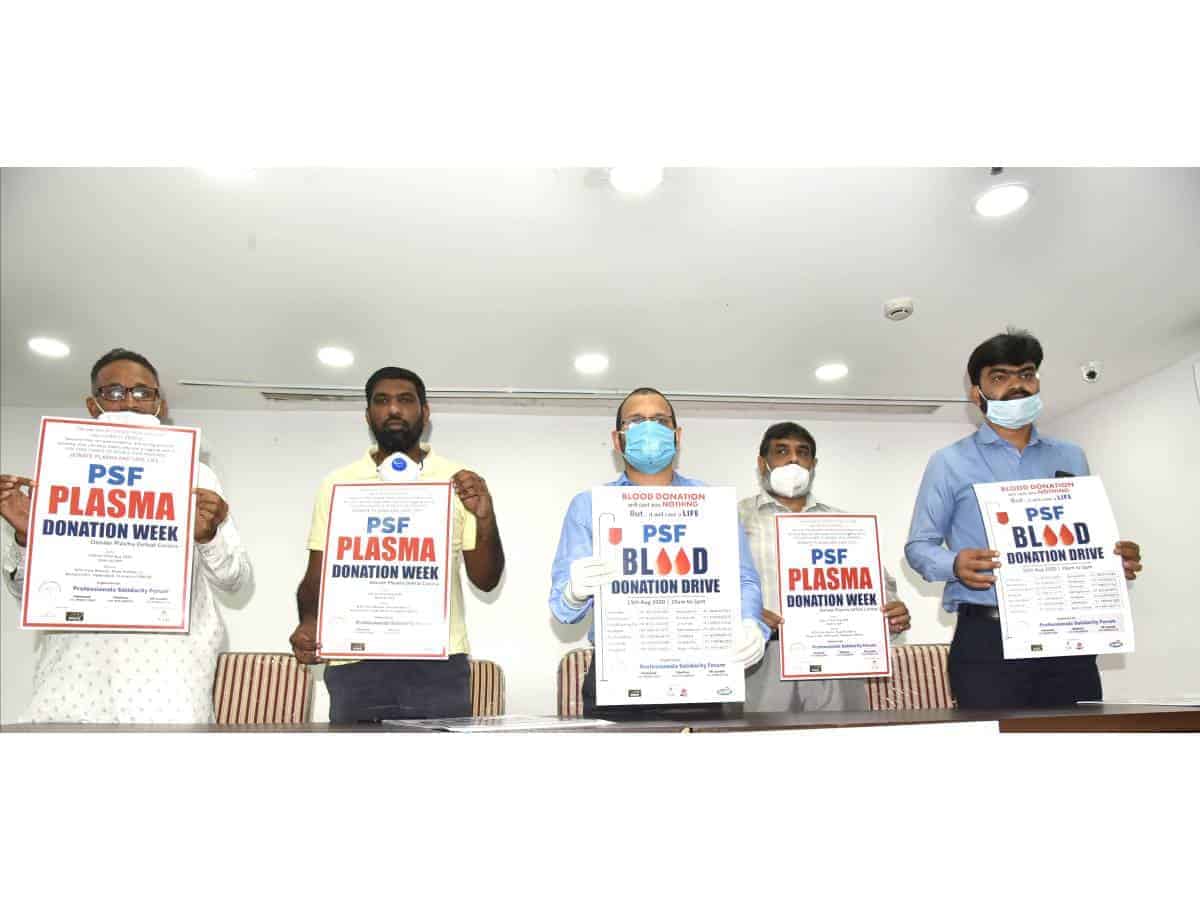 7-Day Corona plasma donation camp from 16th August in Hyderabad