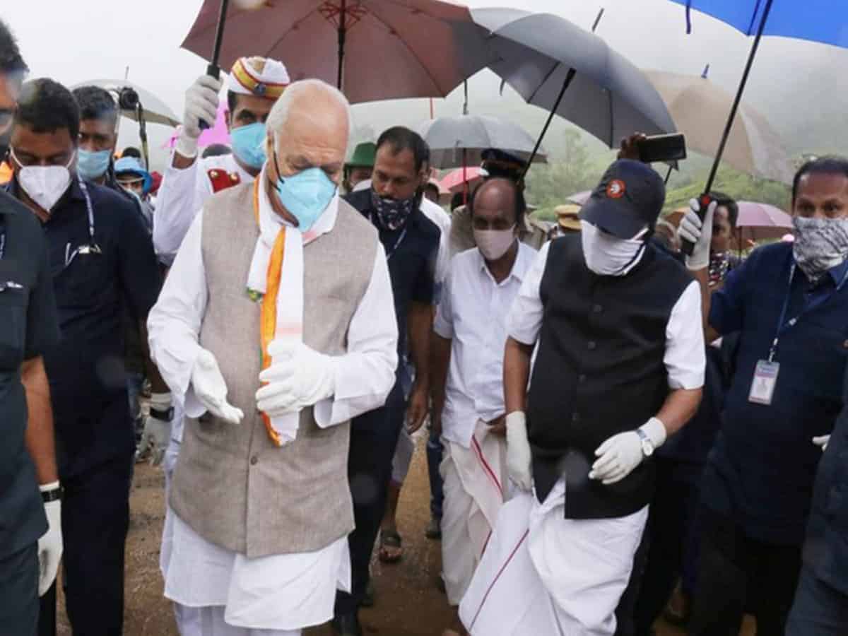 Kerala Governor, CM visit Idukki's landslide site as death toll rises to 55