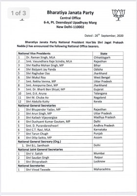 BJP's Team Nadda declared, BJP readying next-gen