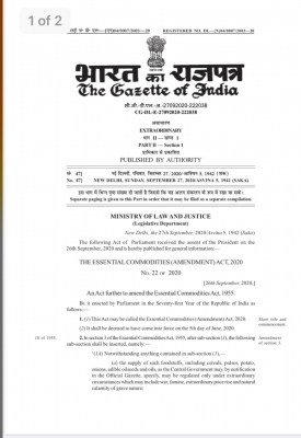 President gives assent to all three agricultural bills
