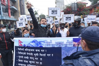Protesters rally at Chinese Embassy in Kathmandu against encroachment