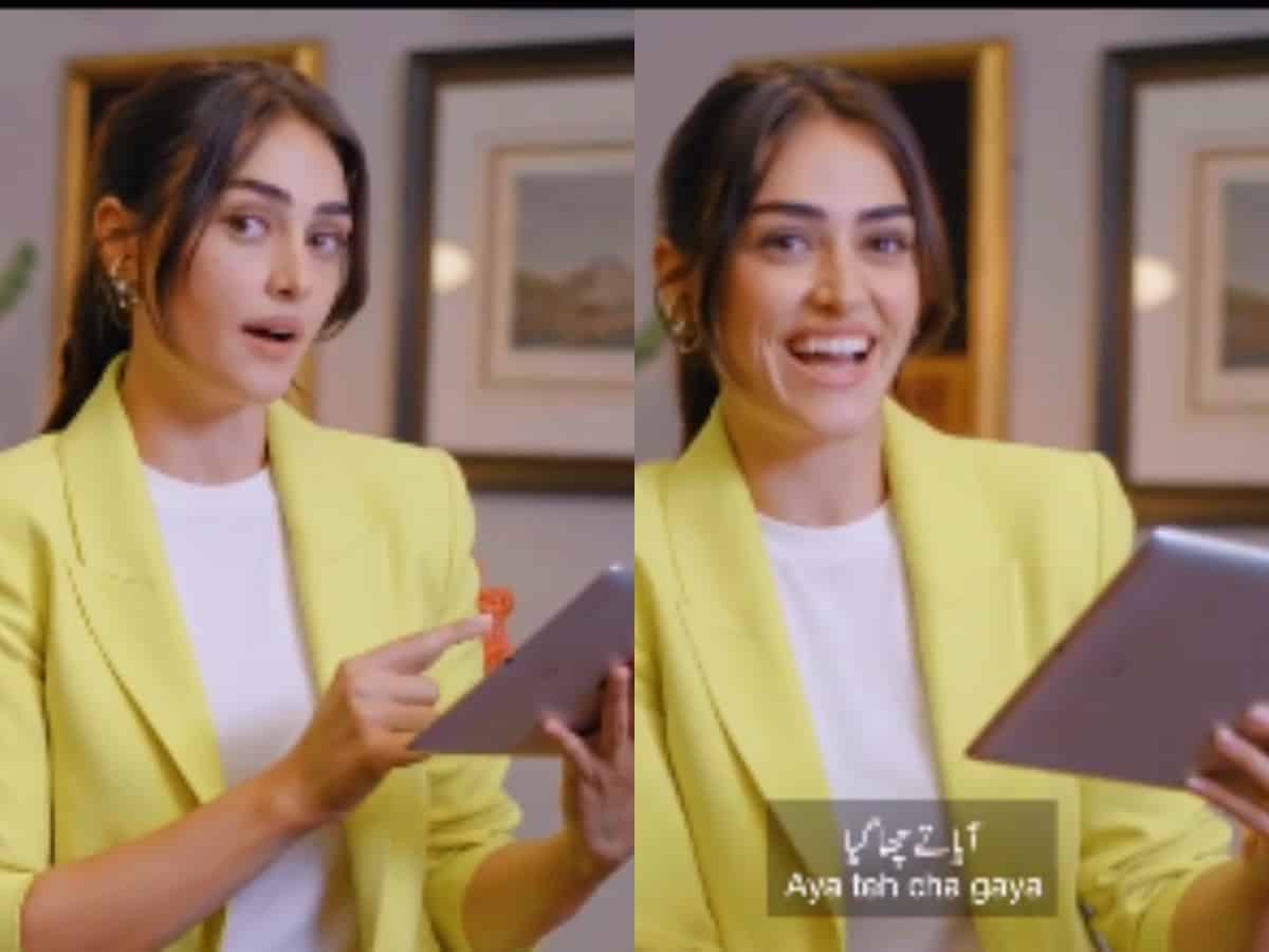 'Ertugrul' star Esra Bilgic learning Pakistani slang's video goes viral