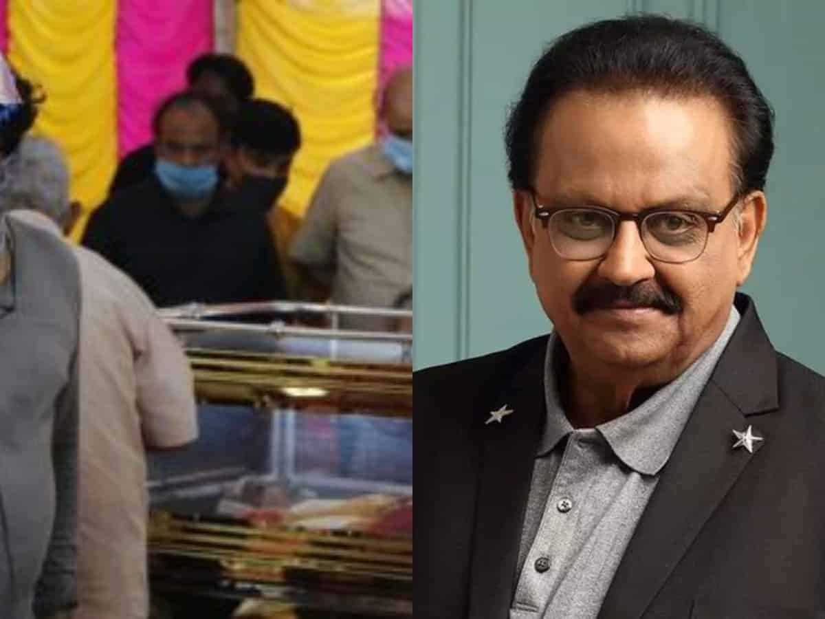 Watch: Final rites of singing legend S P Balasubrahmanyam
