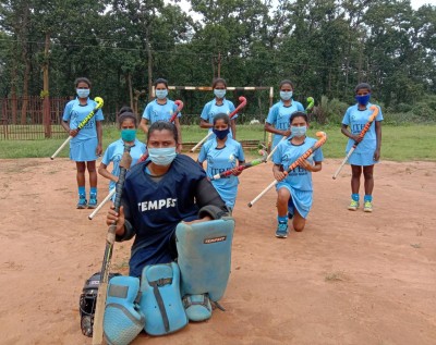 Chhattisgarh tribal girls train hard on helipad, eye hockey fame