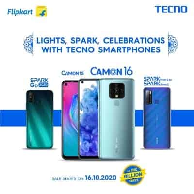 TECNO's CAMON 16 to debut on Flipkart's 'Big Billion Days'