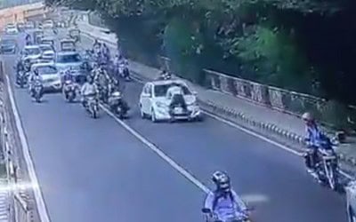 Traffic cop dragged on car bonnet, student held for attempt to murder