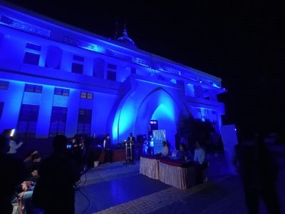 Guwahati's key installations turn blue on World Children's Day