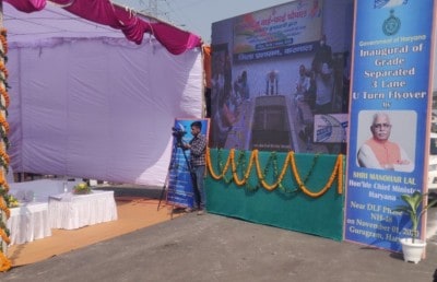 Khattar remotely inaugurates U-turn flyover on Haryana Day