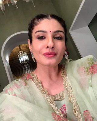 Raveena Tandon prepares for pre-Karwa Chauth party