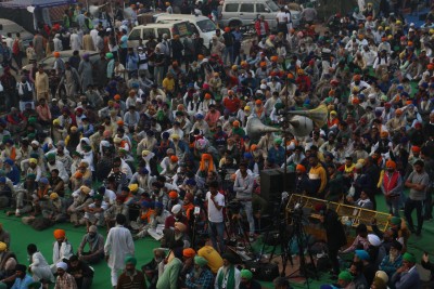 Bikers vroom roar in support of farmers at Singhu Border