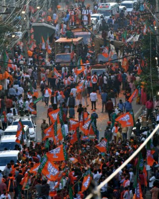 Celebrations break out in Telangana BJP camp