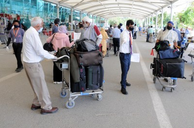 Protest at Amritsar airport over delay in Covid-19 tests