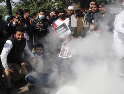 Youth Congress protest against 3 farm laws