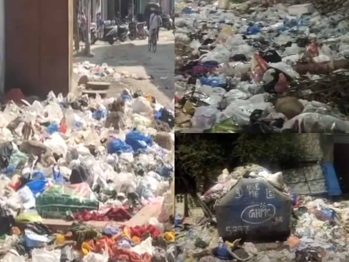Hyderabad: Heaps of garbage piled up on roads causes fear