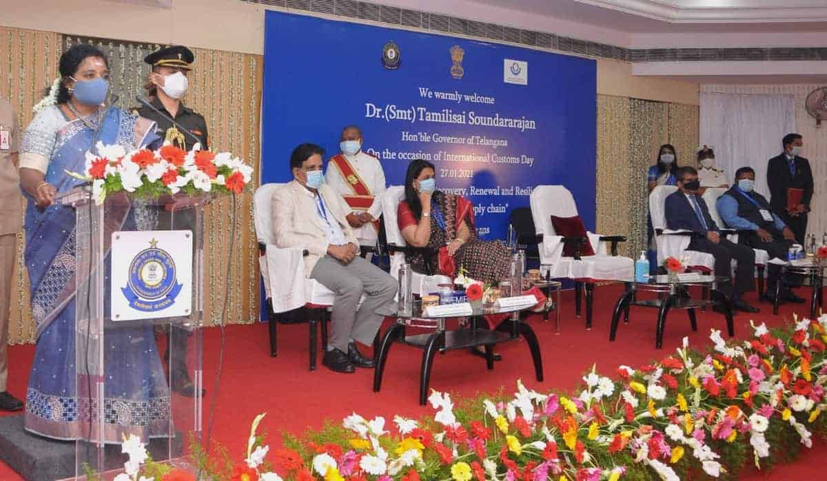 Telangana: Governor lauds Customs officers’ role during COVID-19