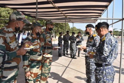 Indian Navy chief reviews security situation at forward operating base in Gujarat