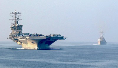 US aircraft carrier to remain in Middle East: Pentagon