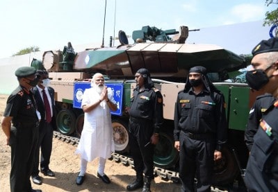 Modi hands over Arjun Main Battle Tank to Army Chief
