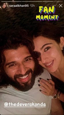 Sara Ali Khan has a 'fan moment' with Vijay Deverakonda