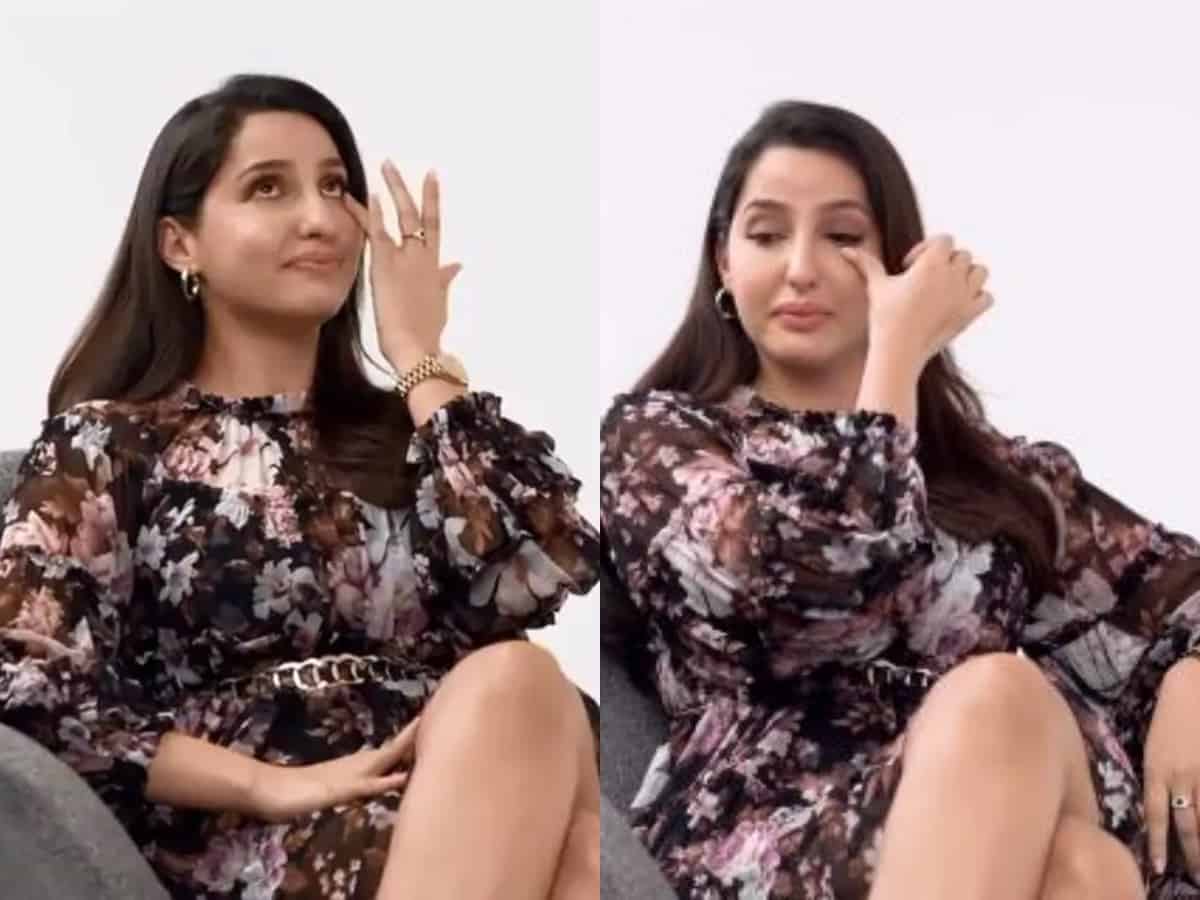 Watch: Nora Fatehi breaks down during an interview