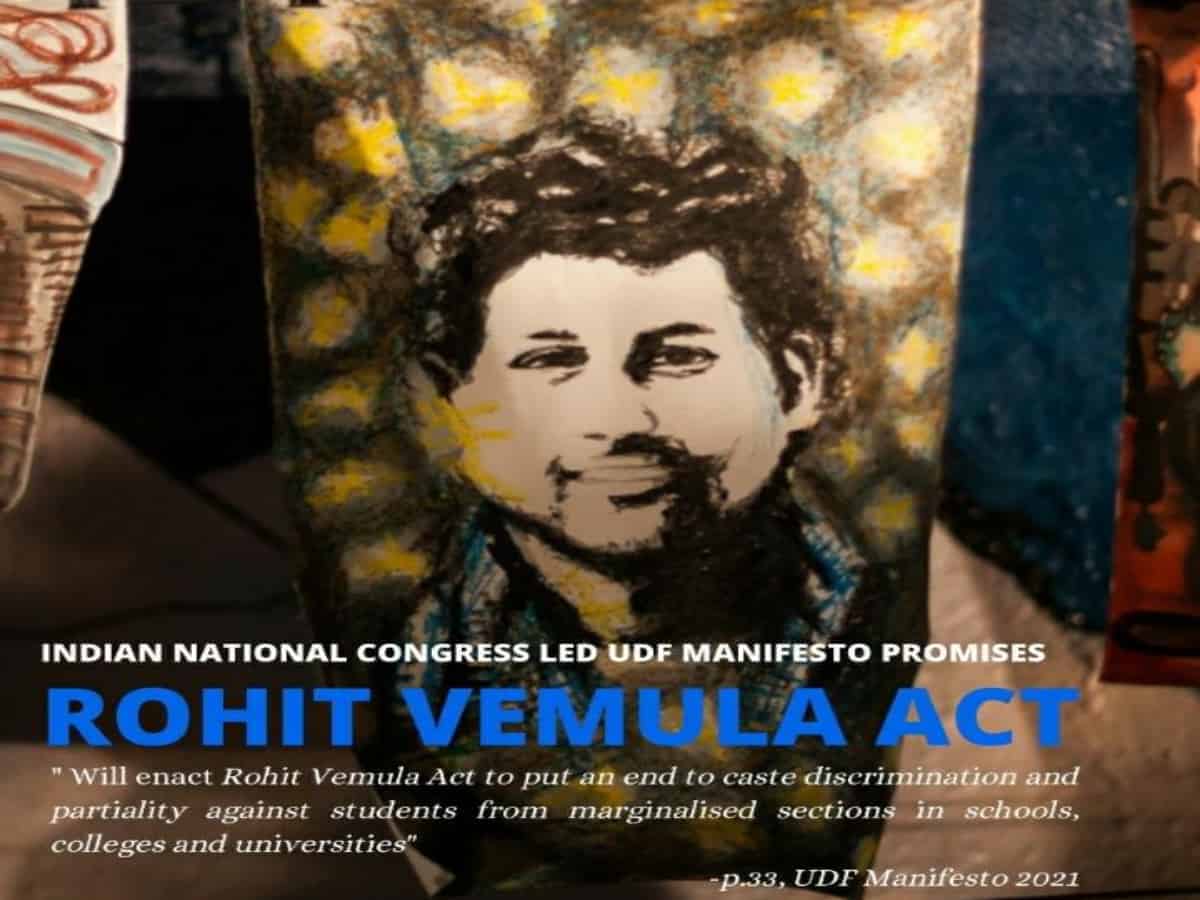 Kerala polls: Congress-led UDF promises ‘Rohit Vemula Act’ in its manifesto