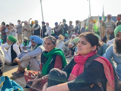 Woman dentist camps at Tikri Border in support of farmers