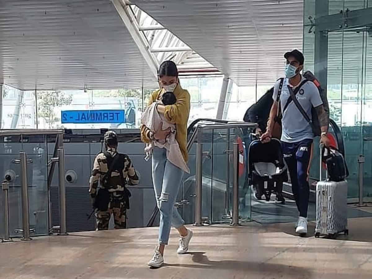Anushka, Virat get papped with daughter Vamika for first time; video goes viral