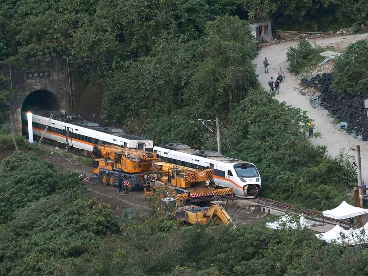 Truck knocks train off tracks in Taiwan; kills at least 51