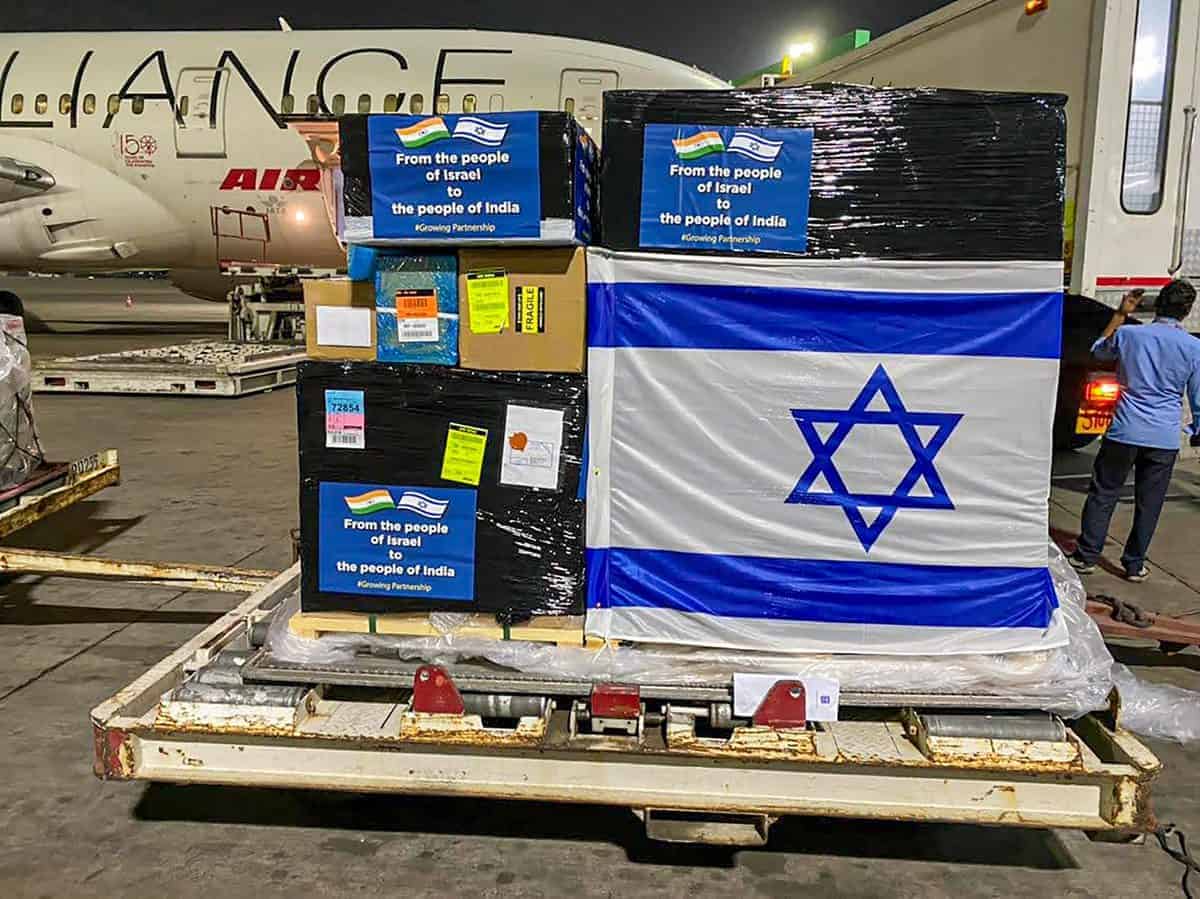 Israel delivers first consignment of medical aid to India